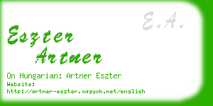 eszter artner business card